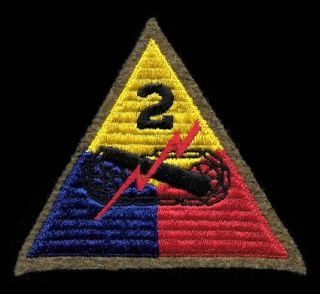 Pre Wwii Us Army 2nd Armored Division Div 2ad Wool Patch Insignia – Tank Corps