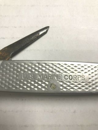 Vintage WWII U.  S Marine Corps Pocket Knife USMC Knife WW2 3