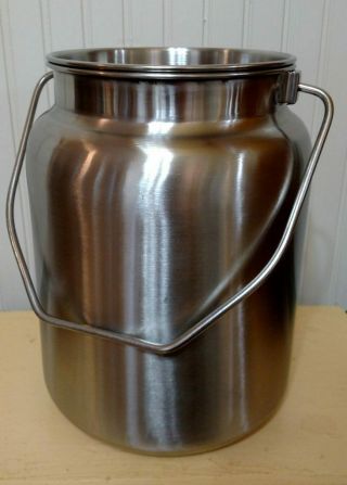 2 Gallon Heavy Duty Stainless Steel Milk Jug With Tight Fitting Lid