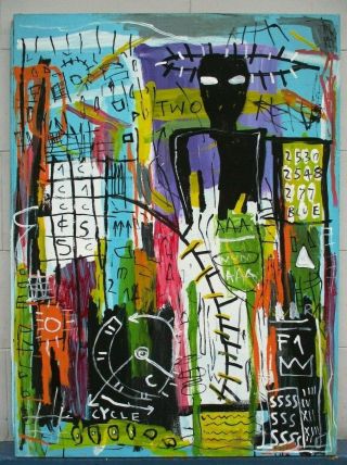Acrylic On Canvas By Jean - Michel Basquiat 1982