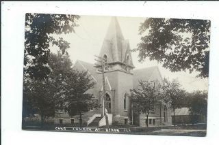 Real Photo Postcard Post Card Byron Illinois Ill Il Cong Church