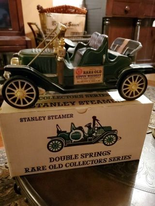 Double Springs Rare Old Sippin Whiskey Decanter 1911 Stanley Steamer Made 1971