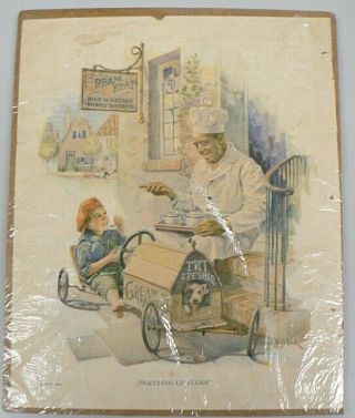 Vintage 1924 Cream Of Wheat Ad " Getting Up Steam "