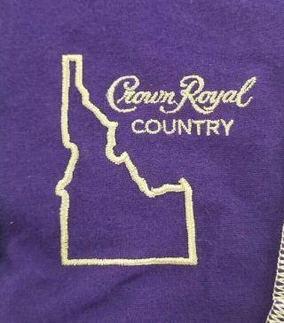 Rare Crown Royal Country purple felt Bottle Bag 750 ml W State Of Idaho Outline 2