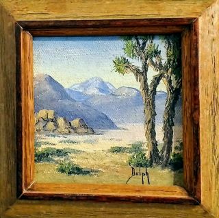 Oil Landscape Painting,  The Joshua Tree,  By Marie Dorothy Dolph