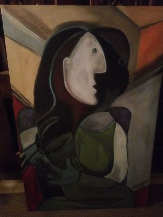 Early Picasso Signed Oil On Canvas,  Probably 1930s,  Likely Authentic