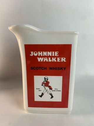 Vintage Johnnie Walker Scotch Whisky Jug 1980s Barware Water Pitcher Alcohol