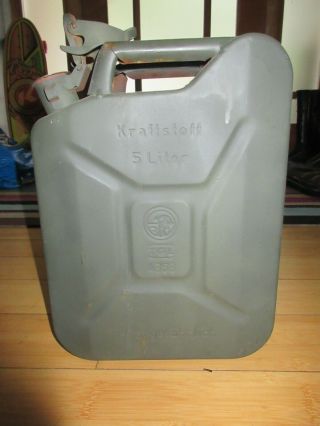 Wwii German Kraftstoff 5 Liter Jerry Can Jerrican Fuel Container Gas Metal