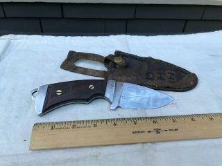 Wwii Custom Hand Made Theater Fighting Knife With Leather Sheath