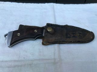 WWII Custom Hand Made Theater Fighting Knife with Leather Sheath 2