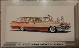 Vintage Advertising Postcard 1959 Dodge Custom Sierra Station Wagon
