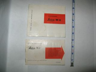 Two Different Leica Camera Instructions Booklets M3 & M2 Old