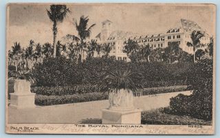 Postcard Fl Palm Beach The Royal Poinciana Entrance 1907 View T12