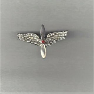 Ww2 Sterling Us Army Air Corps Jewel Encrusted Designer Type Sweetheart Wings