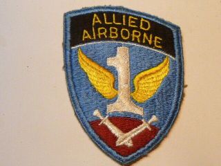 A Ww 2 U S Army 1st Allied Airborne Army Cut Edge Snow Back Patch