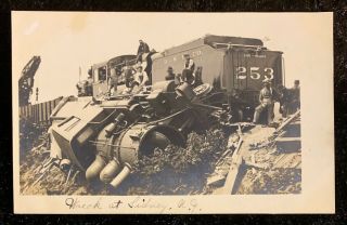 Rppc Photo Postcard 1906 D & H Railroad Train Wreck Sidney York Ny 48