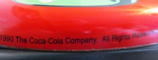 Vintage 1990 Coca - Cola Company Classic Red Metal Coke Button - 12 