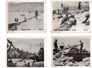 4 Official Usmc Wwii Photos Battle Of Tarawa 1