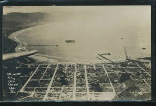 Ca Crescent City Rppc C.  1920 Aerial View Of Town & Bay By Patterson No.  C60.