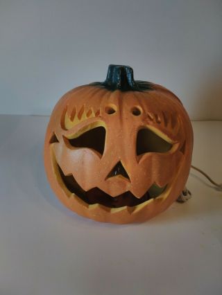 VTG 1995 TRENDMASTERS Pumpkin Halloween Light Up Foam Blow Mold Jack - O - Lantern 2