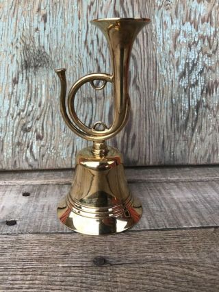 Vintage Brass Horn Bell,  Made In England
