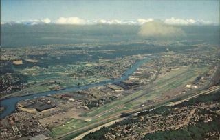Seattle,  Wa Aerial View Of The Boeing Co.  King County Washington Chrome Postcard