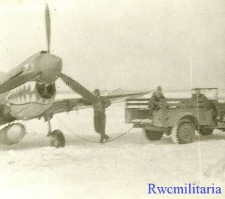 Org.  Photo: Us P - 40 Fighter Plane Being Readied In Winter Field; China