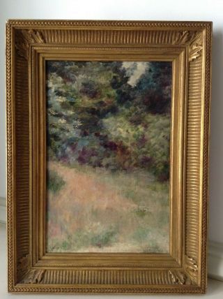 19th Century French Impressionist Oil Painting Landscape Similar To Claude Monet