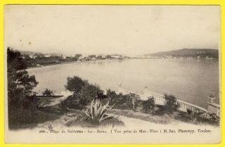 Cpa La Seyne Sur Mer (var) Anse Plage Des Sablettes Vue De Mar Vivo Dos 1900