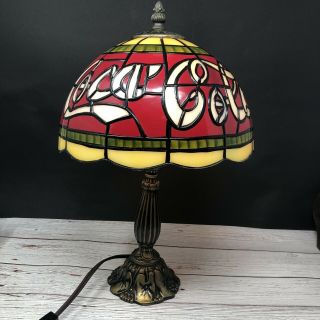 Coca - Cola Tiffany - Style Table Lamp - Stunning And Great