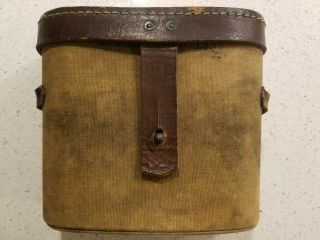 Wwii Soviet Russian Leather And Canvas Binoculars Case