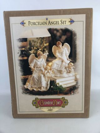 Grandeur Noel Collectors Edition 2001 Porcelain Angel Set