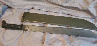 1943 Dated Vintage Ww2 Ontario Machete With 1945 Dated Scabbard Sheath