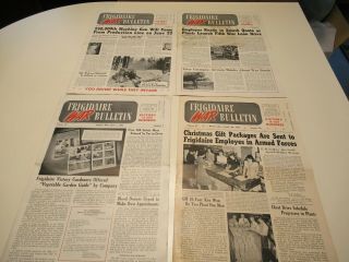 Wwii (4 - Issues) " Frigidaire War Bulletin - Victory Is Our Business " Dayton,  Ohio