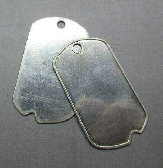 Vintage Blank Notched Dog Tag (one Tag) Us Issue 40 