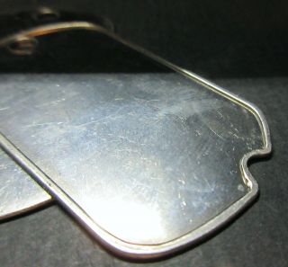 VINTAGE BLANK NOTCHED DOG TAG (ONE TAG) US ISSUE 40 ' s & 50 ' s VERY RARE 74 - T - 50 2