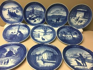 10 - Vintage Royal Copenhagen 7 " Christmas Plates 1964 - 1977 - Missing 1965,  66,  74,  76
