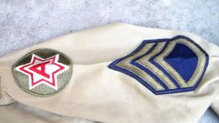 Old US WW2 to Korean War era Army Summer Khaki Tan Shirt & Hat 6th Army 3