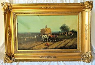 Listed English Artist Searby Willis Signed Oil Painting On Canvas Exquiste Frame