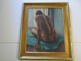 VINTAGE NUDE PAINTING MID CENTURY MODERN EXPRESSIONISM MYSTERY ARTIST LARGE 2