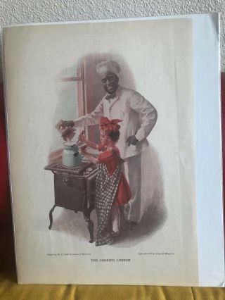 Black Americana Vintage Cream Of Wheat Ad Cooking Lesson W V Cahill 1911