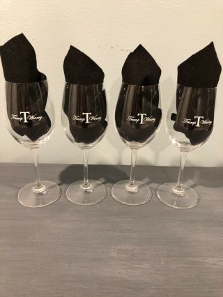 Set If 4 Donald Trump Winery Charlottesville Va Wine Glass Goblets 12 Oz