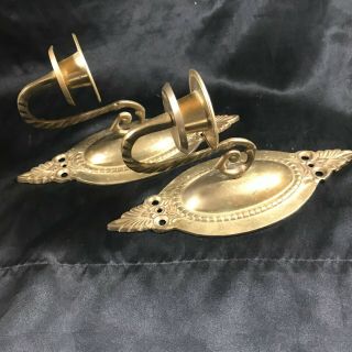Vintage Solid Brass Wall Mount Candle Holders Sconce