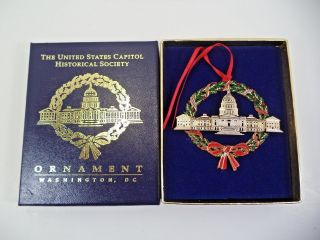 The United States Us Capitol 1995 Christmas Wreath Ornament