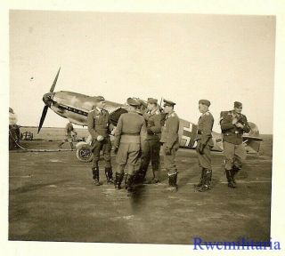 BEST Luftwaffe Pilots Conferring by Camo Me - 109 Fighter Plane on Airfield 2