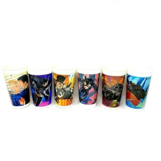 Vintage1992 Mcdonalds Catwoman Batman Returns Plastic Cups Complete Set Of 6