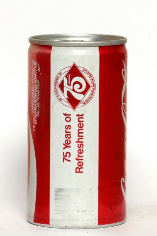 1977 Coca Cola Can From The Usa,  75th Anniversary Dallas,  Texas