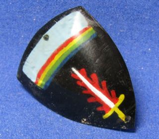 Wwii Theater Made Plastic Army Europe Flaming Sword Di Unit Crest Pin Unique
