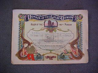 Orig Pre Ww2 Document " Usmc " Domain Of The Golden Dragon - Uss Chaumont " 1936 "