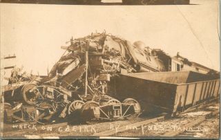 Rppc Train Wreck Railroad Accident Locomotive Disaster Pana Illinois 28c
